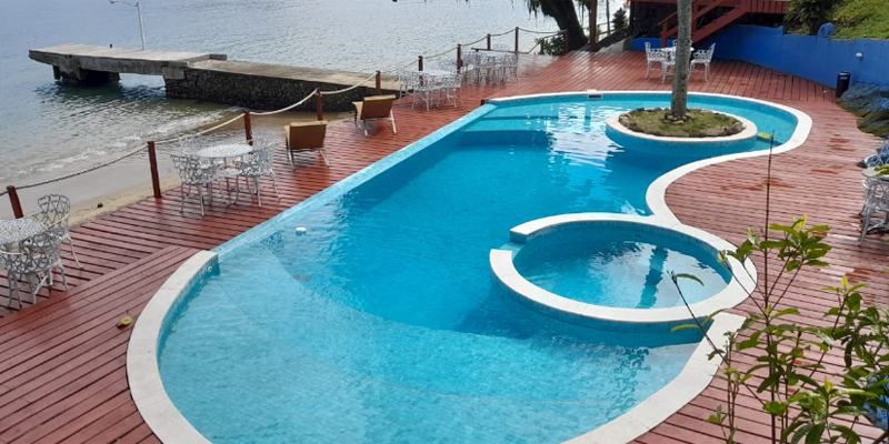 Piscina vista de cima
